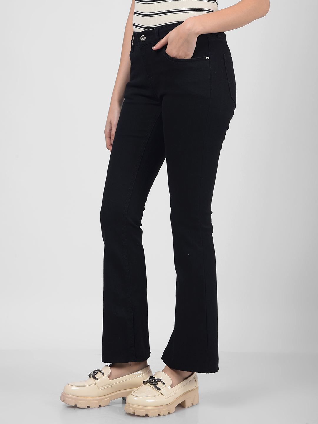 Numero Uno Women Solid Black Jeans